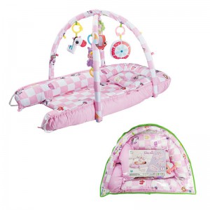 便携式婴儿床可拆洗四合一新生儿防压床中床健身架早教摇铃宝宝床