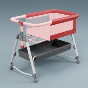 Baby bed, movable, portable cradle bed, foldable, liftable, multi-functional, bb bed, newborn splicing king bed