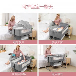 crib foldable portable cradle bedside bed mobile baby bed sleeping basket bb bed newborn splicing queen bed