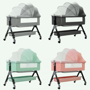 婴儿床宝宝床多种功能可移动拼接大床折叠便携式新生儿床摇篮床