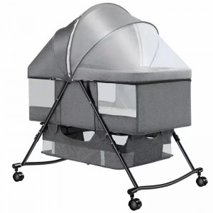 Removable folding crib for newborns, multi-functional baby bed, portable cradle bed, nursing baby bed, splicing
