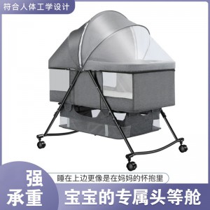 Removable folding crib for newborns, multi-functional baby bed, portable cradle bed, nursing baby bed, splicing