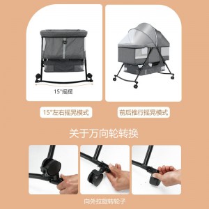 Removable folding crib for newborns, multi-functional baby bed, portable cradle bed, nursing baby bed, splicing