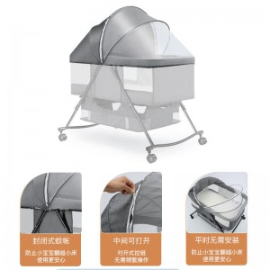 Removable folding crib for newborns, multi-functional baby bed, portable cradle bed, nursing baby bed, splicing