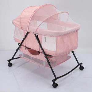 Removable folding crib for newborns, multi-functional baby bed, portable cradle bed, nursing baby bed, splicing