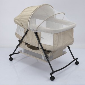 Removable folding crib for newborns, multi-functional baby bed, portable cradle bed, nursing baby bed, splicing