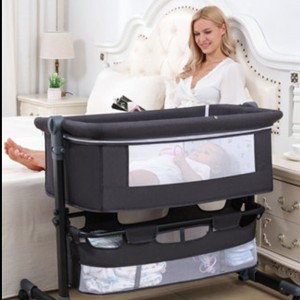 Baby crib, newborn bed, splicing bed, baby cradle bed, bb crib, cradle bed, multi-function, movable and foldable
