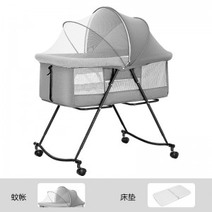Baby crib, newborn bed, splicing bed, baby cradle bed, bb crib, cradle bed, multi-function, movable and foldable
