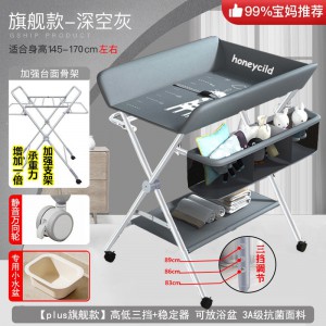 尿布台婴儿护理台新生儿宝宝换尿布台按摩抚触洗澡台多种功能可折叠