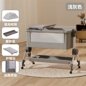 婴儿床可移动多种功能便携式摇篮床可折叠多种功能bb床新生儿拼接大床