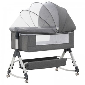 Portable removable crib, foldable, height-adjustable, splicing bed, baby cradle bed, bb bed, spill-proof