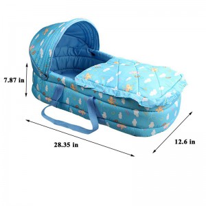 portable baby carrier, car mounted, reclining hand basket, baby crib, crib, bassinet