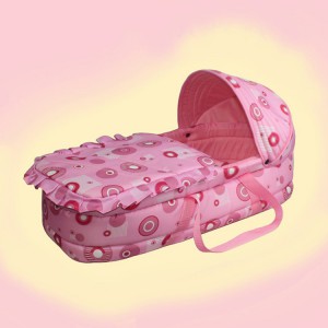 portable baby carrier, car mounted, reclining hand basket, baby crib, crib, bassinet