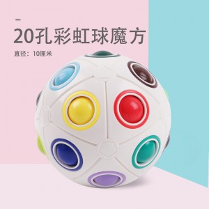 儿童玩具益智魔方彩虹球手指迷你足球异形魔方解压魔力球礼品