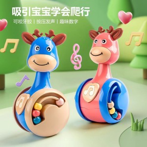 Sliding Deer Tumbler 3-6 Month Enlightenment Toy Baby Soothing Early Education 0-1 Year Old Infant Crawling Guide