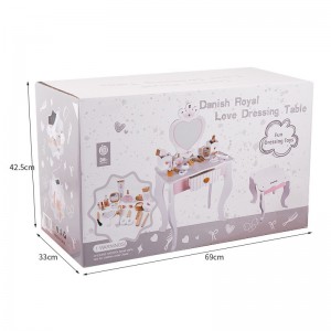 儿童木质梳妆台女孩公主化妆品玩具套装首饰盒过家家生日周岁礼物