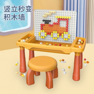 兼容乐高积木大颗粒儿童多种功能积木桌拼装益智玩具蘑菇钉积木拼接