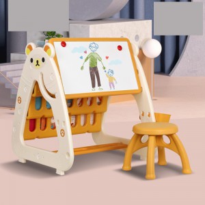 儿童书架绘本玩具置物架简易画板小桌板小黑板家用幼儿速写板涂鸦
