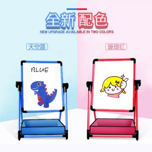 Children&#039;s magnetic drawing board writing board plastic double-sided liftable stand easel household graffiti art small blackboard