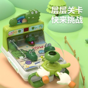 儿童鳄鱼弹珠机游戏机闯关射击计分打靶儿童益智早教亲子互动玩具