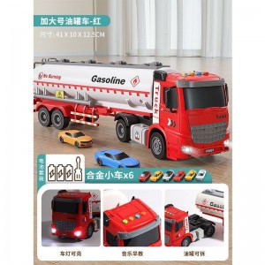 儿童大号油罐车玩具仿真益智工程车运输货车模型男孩小汽车3-6岁4