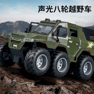 男孩礼物3-6岁小汽车仿真惯性装甲八轮越野车车门可开儿童玩具车