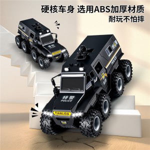 男孩礼物3-6岁小汽车仿真惯性装甲八轮越野车车门可开儿童玩具车