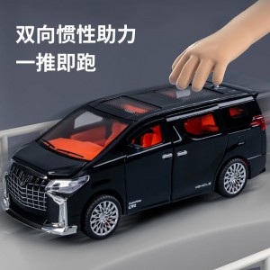 五开门儿童玩具小汽车双向惯性豪华商务面包车灯光仿真音效车模