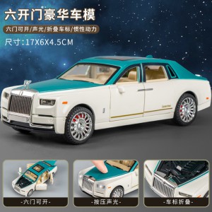 五开门儿童玩具小汽车双向惯性豪华商务面包车灯光仿真音效车模