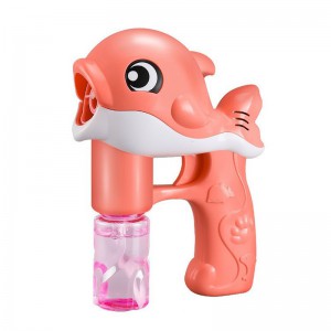 广场电动海豚泡泡机玩具女孩泡泡枪儿童七彩吹泡泡玩具泡泡器