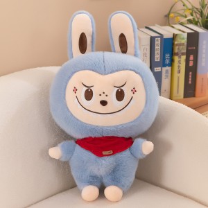 爆款围巾胸牌La布布毛绒玩具可爱公仔玩偶送女生日礼物棉花布娃娃