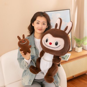 新款袋鼠拉布布毛绒玩具泡泡玛特玩偶创意卡通公仔布娃娃兑换