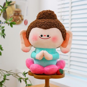 莲花佛玩偶包合什好礼佛背包可爱毛绒公仔女生日礼物毛绒玩具