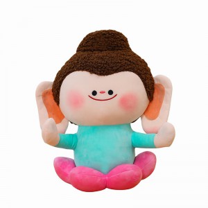 莲花佛玩偶包合什好礼佛背包可爱毛绒公仔女生日礼物毛绒玩具