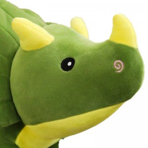 偶睡觉抱枕男孩女孩礼物三角龙布娃娃生日公仔毛绒恐龙