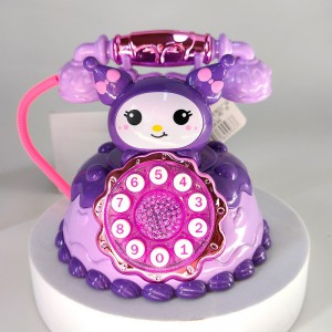 小库米电话机 卡通萌兔蛋糕音乐电话过家家女孩玩具 电话机玩具