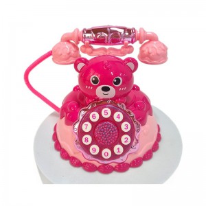 小库米电话机 卡通萌兔蛋糕音乐电话过家家女孩玩具 电话机玩具