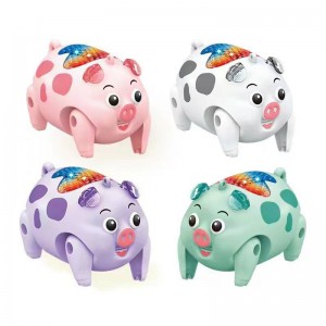 电动牵绳小猪爆款小孩夜市发光玩具地摊儿童玩具男孩女孩