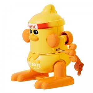 幼儿园小礼物上链空翻奋斗鸭宝宝玩具发条萌趣黄鸭儿童玩具