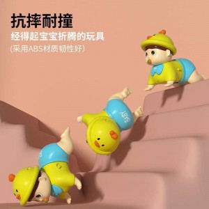 Children&#039;s head up training baby toy, music guides the baby to grow, crawling cartoon ornaments, electric crawling toys