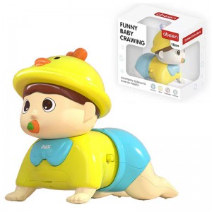 Children&#039;s head up training baby toy, music guides the baby to grow, crawling cartoon ornaments, electric crawling toys