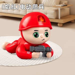 趣味士兵爬娃6个月婴儿爬行引导会动会唱歌卡通公仔儿童电动玩具