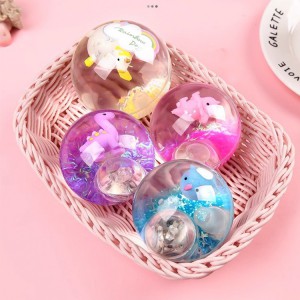 弹跳闪光水晶球七彩跳跳球 闪光儿童玩具礼物 地摊货源摆件