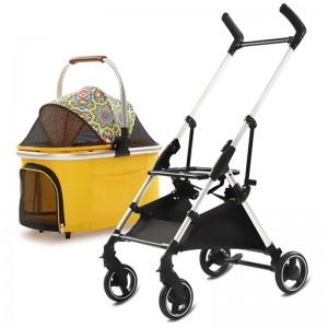 多种功能可分离式宠物狗窝手推车外出专用解放双手猫咪狗狗可折叠式