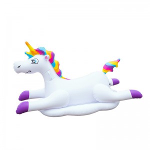 独角兽坐骑 PVC充气 彩马浮排浮床成人儿童充气水上游泳坐骑