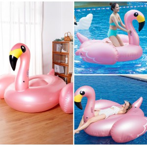 充气浮排玫瑰金火鸟浮床香槟玫瑰充气浮床生日派对装饰独角兽天鹅