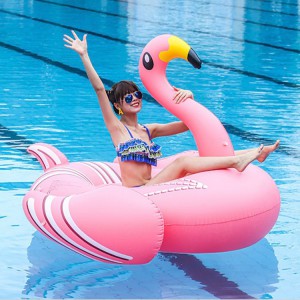 190CM yellow-billed flamingo mount, thin neck, flamingo mount, floating bed, floating powder, swan swimming ring, floating pad