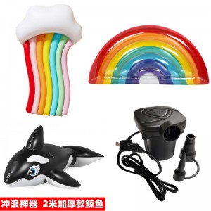 现货直供大小号充气独角兽浮排坐骑PVC水上戏水玩具成人浮床游泳