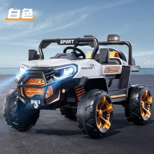 Children&#039;s electric car, children&#039;s four-wheel off-road vehicle, four-wheel drive remote control toy car, can ride an adult baby swing stroller