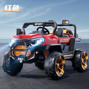 Children&#039;s electric car, children&#039;s four-wheel off-road vehicle, four-wheel drive remote control toy car, can ride an adult baby swing stroller